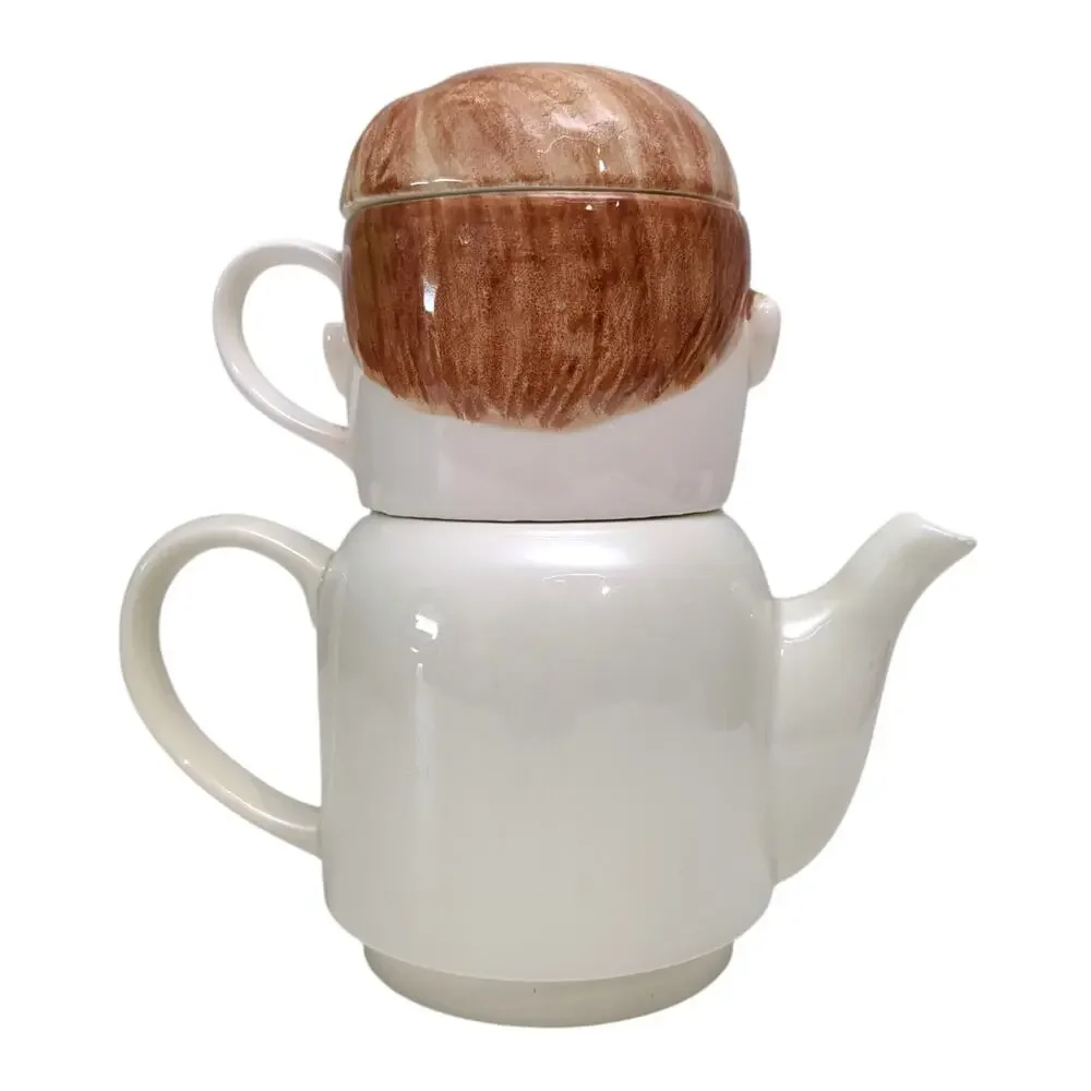 Teapot Cup ENESCO 3 Piece Dentist Doctor Man in White Coat Stacked 8